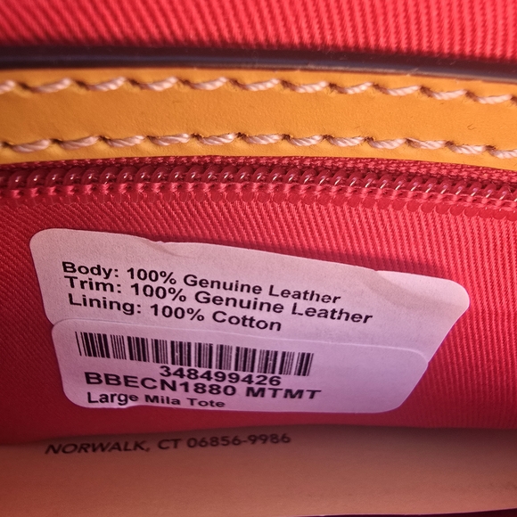 Dooney & Bourke Yellow Tote Bag - Picture 4 of 4